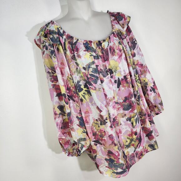 Zac & Rachel Top Womens Size 3X Blouse 3/4 Sleeve On Off Shoulder Romantic Fairy - Picture 4 of 13